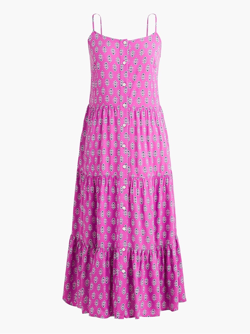 JCrew Factory Tiered Sundress - Magenta